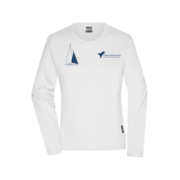 Druck Navy - Ladies' Workwear-Longsleeve-T Miniaturansicht