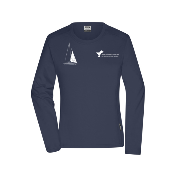 Druck Weiß - Ladies' Workwear-Longsleeve-T Miniaturansicht