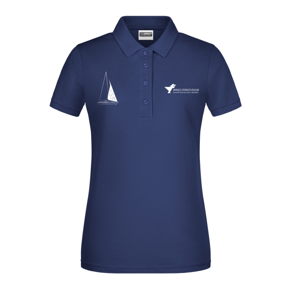 Druck Weiß - Ladies' Basic Polo   OCS Standard Miniaturansicht